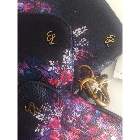 Elliott Lucca Set of 3 Artisan Floral Bouquet Indigo Blue Cosmetic Bags NEW - Picture 8 of 9